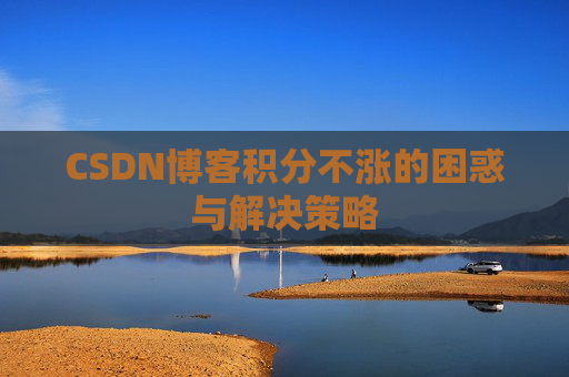 CSDN博客积分不涨的困惑与解决策略